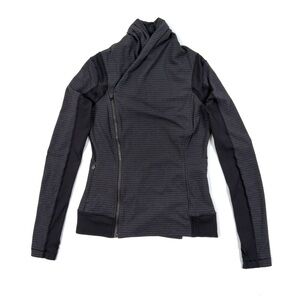 Lululemon Bhakti Double Zip Wrap Jacket Asymmetrical Thumbholes Women’s Size 10